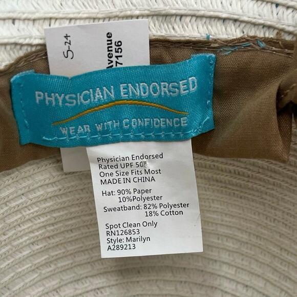 Physician Endorsed SPF 50, One Size Fits Most Women’s Hat with Beaded Band - Picture 7 of 7